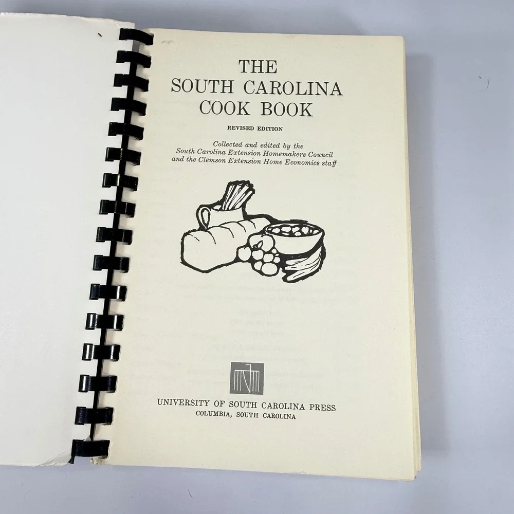 VTG The South Carolina Cook Book Revised Edition Yellow Spiral Southern Recipes